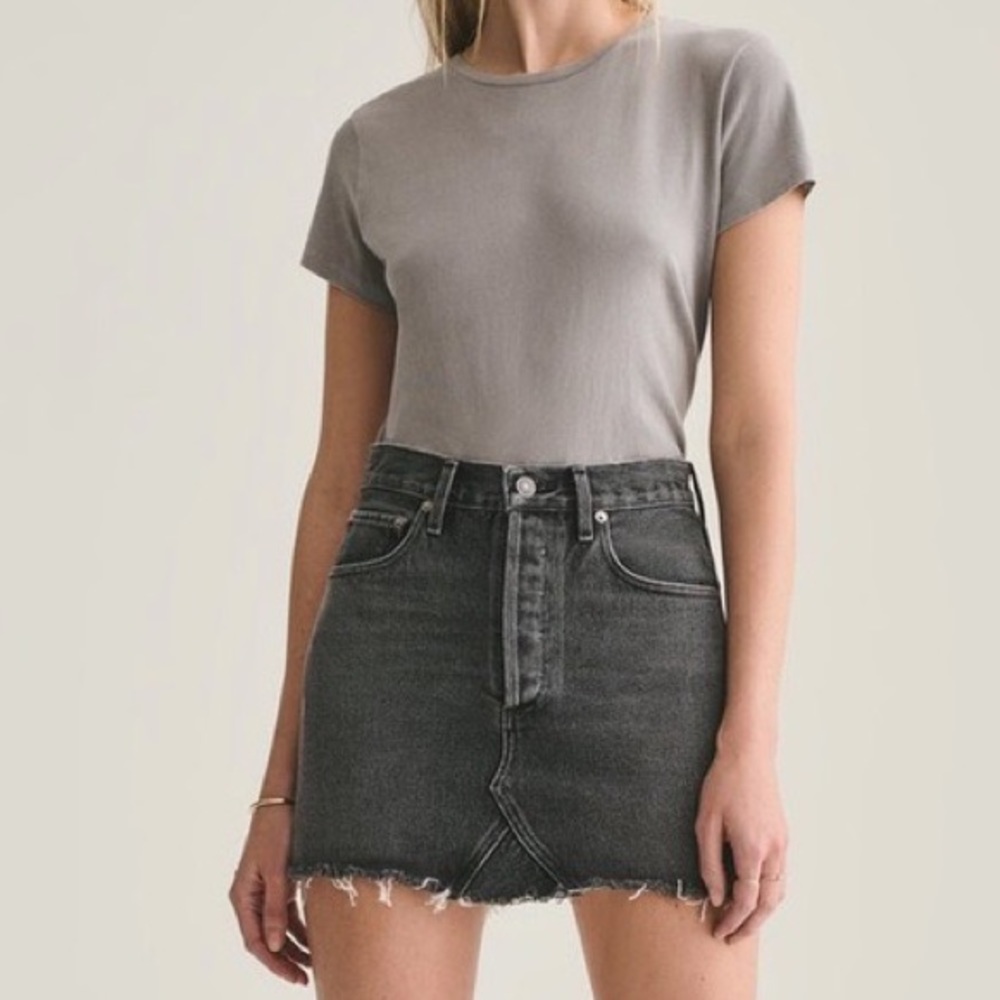 AGOLDE Quinn High Rise Mini Skirt Jinx